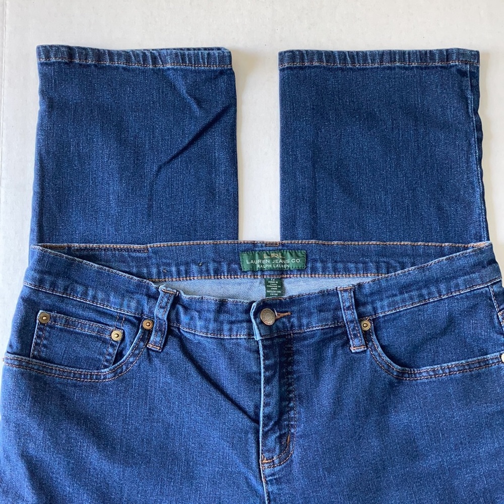 LRL Lauren Jeans Co Mid-Rise Straight Leg Jeans 12 - Picture 3 of 6